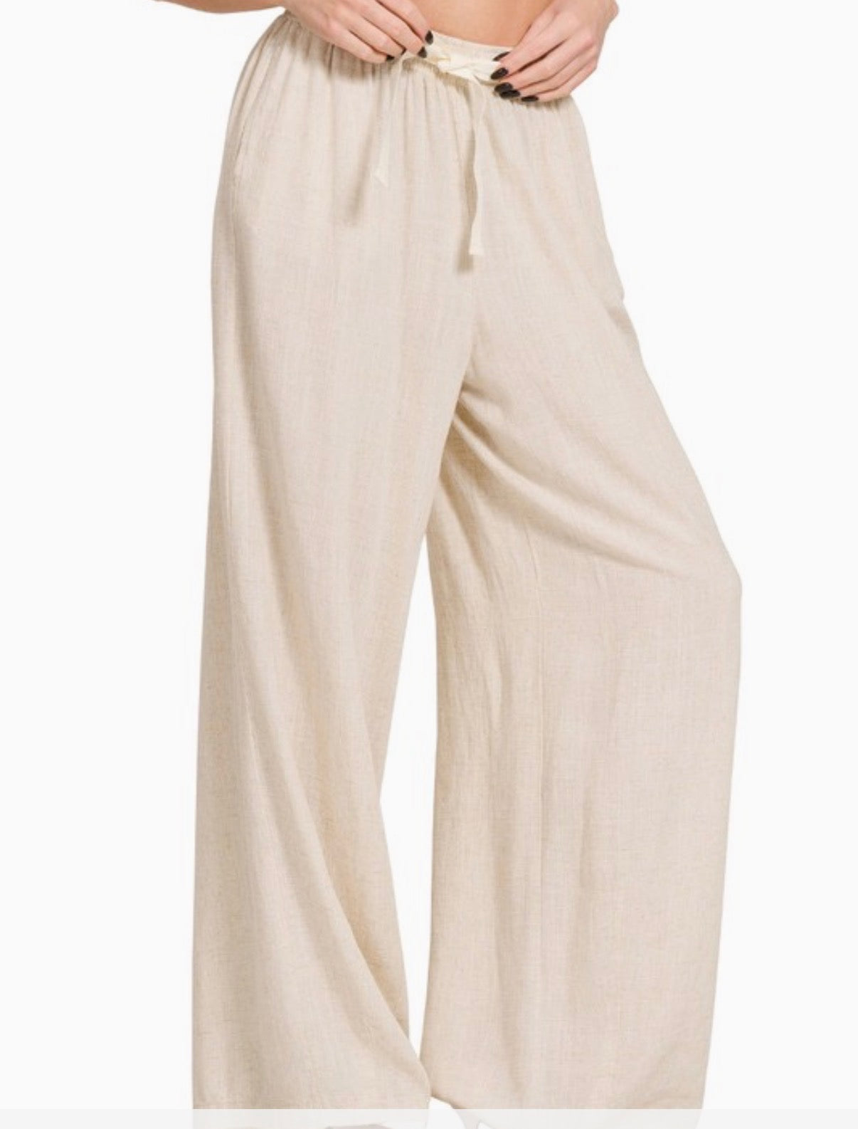 Linen Drawstring Pants