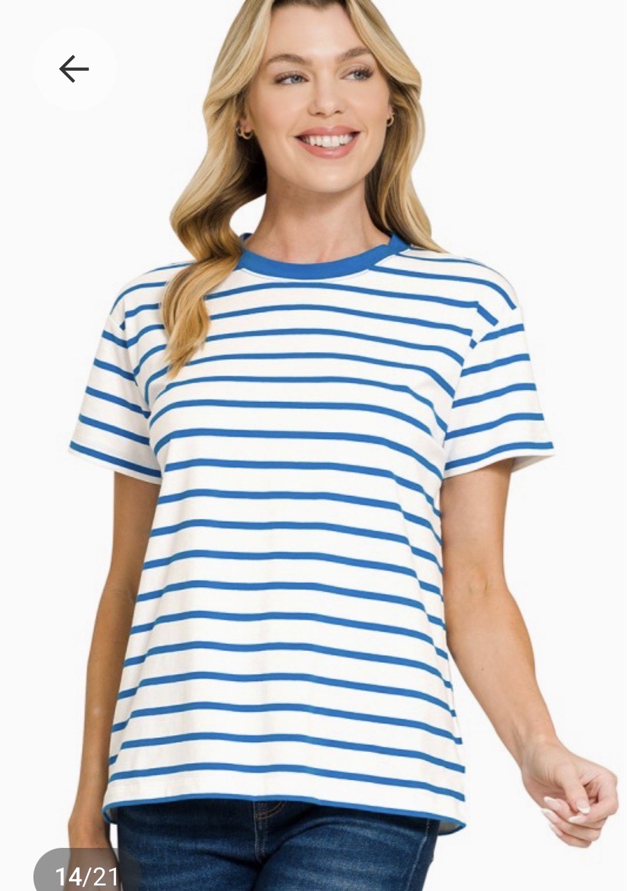 Striped Crewneck T-shirts
