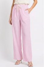 Striped Drawstring Straight Pants