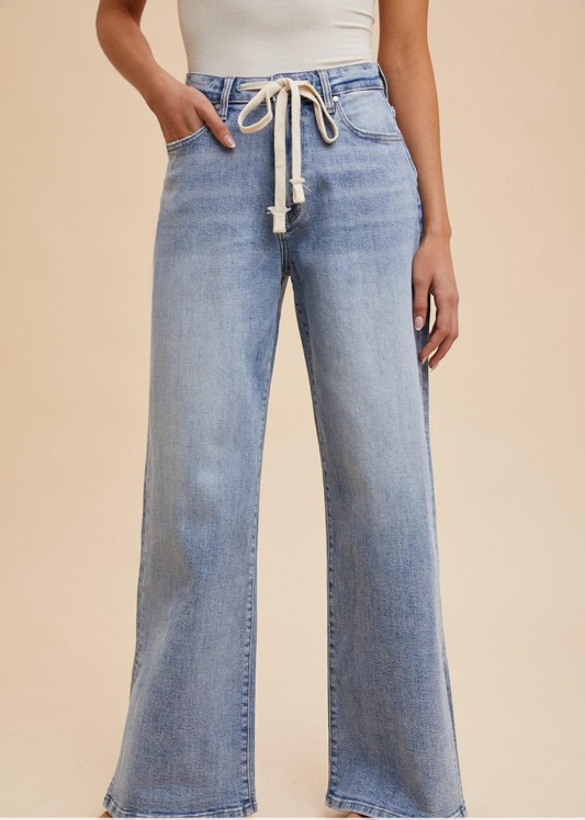 Front Tie Jeans